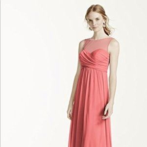 David’s Bridal Coral Dress. Size 2 lightly worn